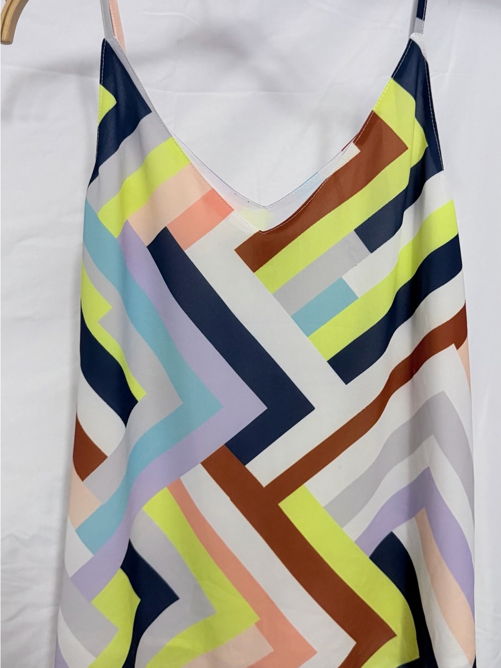 Forever 21 Multicolor Geometric Chevron Cami Top